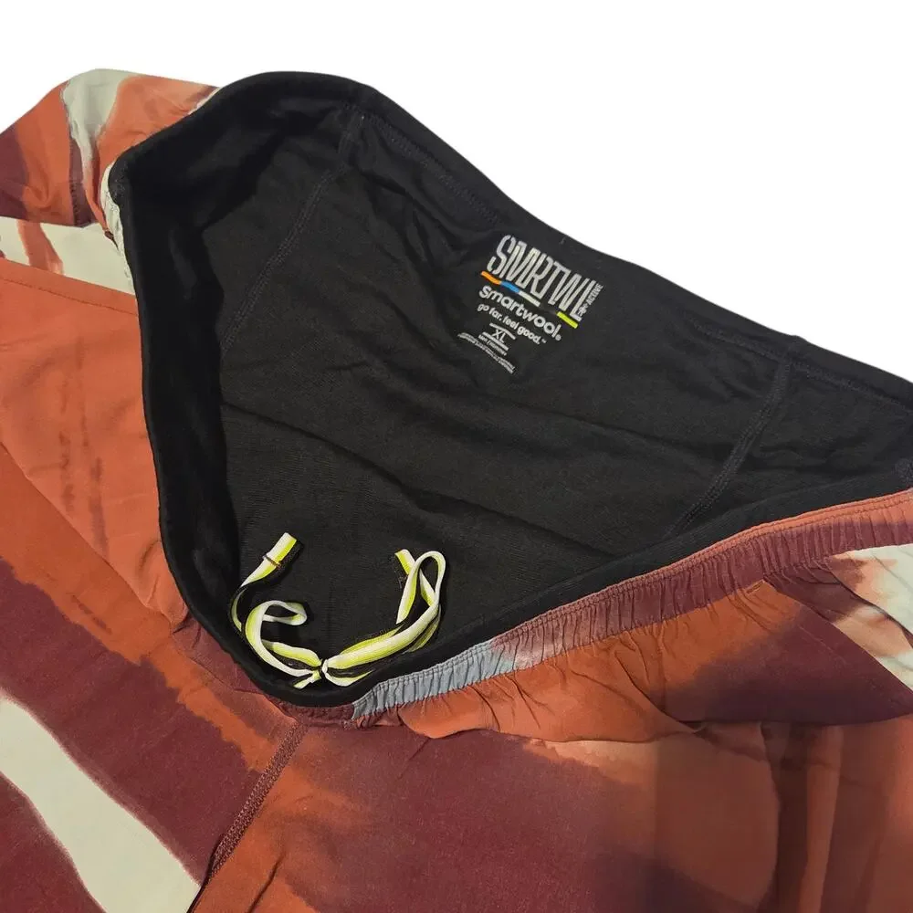 Smart Wool Men Active Training Shorts 8"  sz XL Lined Performance Horizon Print - Picture 3 of 11